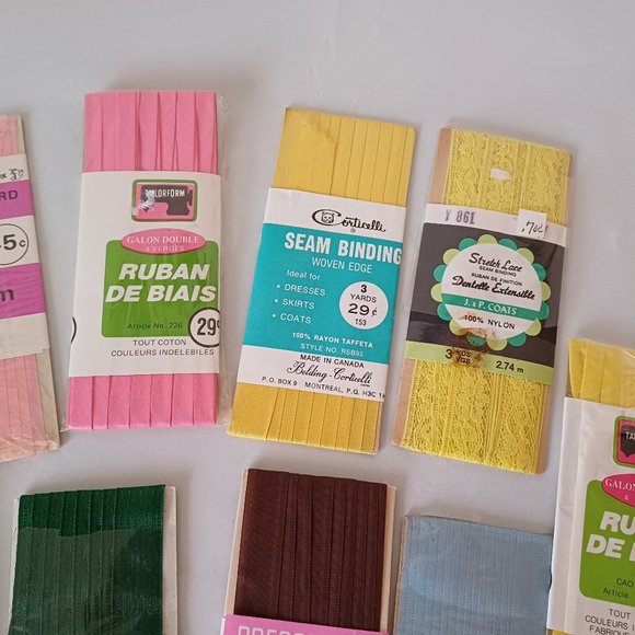 Vintage Seam Binding and Hem Facing Ribbons - Picture 3 of 10